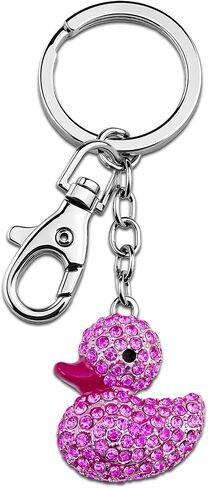 Cute Duck Keychains Bling Sparkly Duck Charm Accessories for Girls in Saudi Arabia