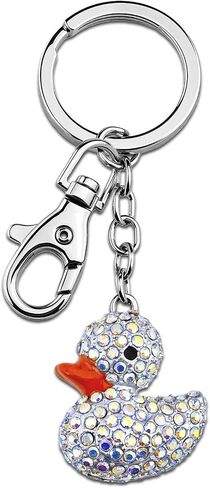 Cute Duck Keychains Bling Sparkly Duck Charm Accessories for Girls in Saudi Arabia