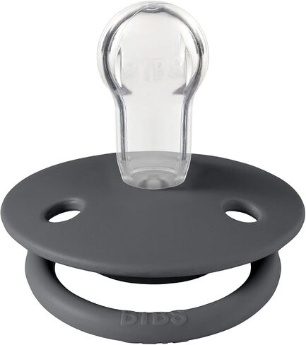 Pibs de Lux Baby Pacifier 2-Pack | صنع في الدنمارك | BPA حرة وهمية وهمية ، حلمة مستديرة. السيليكون ، oneize (0-36 شهر) ، السحابة/الصلب الأزرق in Kuwait