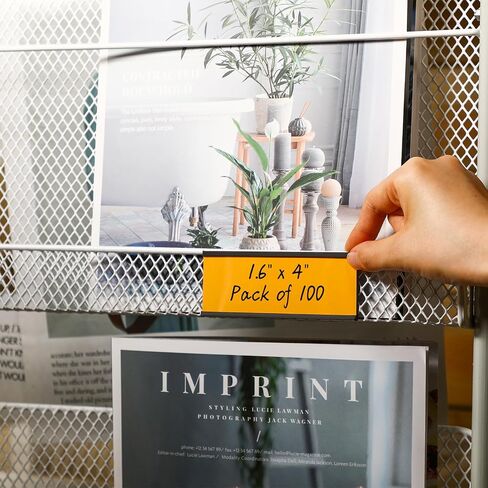 Seajan 300 Pcs Magnetic Label Holders 1 x 3 Inch C Channel Card Holders Magnetic Name Tags Cabinet Labels Magnetic Labels for Shelving with 300 Clear Plastic Protectors 600 Colorful Paper Inserts in Saudi Arabia