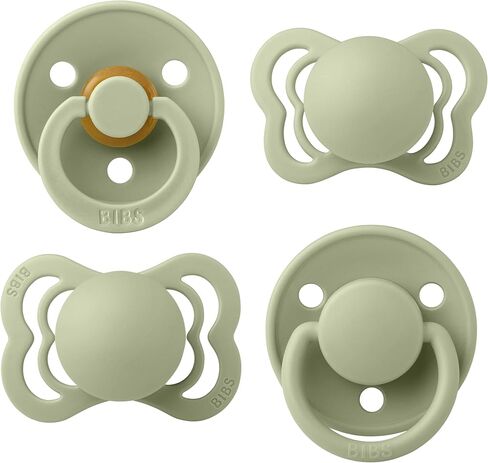 Pibs Pacifiers-Try-It Collection | يشمل اللون ، دي لوكس ، الأزياء الأزياء واللاعبين الأعلى | BPA خالية من المطاط الطبيعي والسيليكون | صنع في الدنمارك | أحمر الخدود | من 0 إلى 6 أشهر in Kuwait