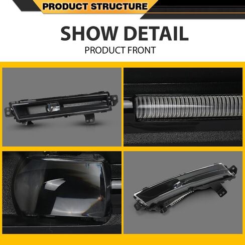 Fog Light Passenger Right Side Compatible with Land Rover Range Rover Sport 2018-2022, Compatible with Land Rover Range Rover 2018-2021 LR142092, LR098340 in Saudi Arabia