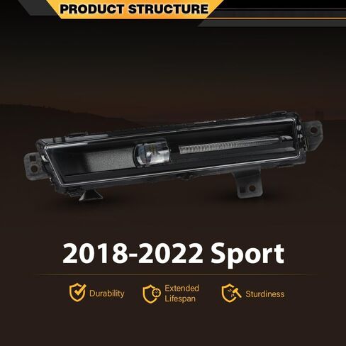 Fog Light Passenger Right Side Compatible with Land Rover Range Rover Sport 2018-2022, Compatible with Land Rover Range Rover 2018-2021 LR142092, LR098340 in Saudi Arabia