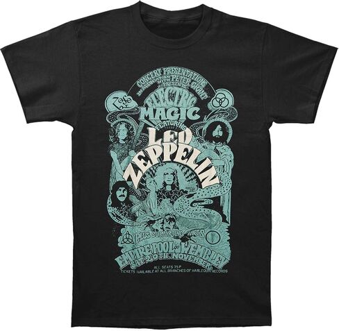 LED Zeppelin Men's Electric Magic-Fit T-Shirt Black | البضائع المرخصة رسميا in Kuwait