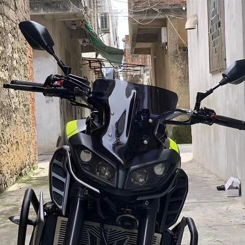 دراجة نارية طبيعية لملحقات Yamaha 2017 2018 2019 2020 MT09 FZ09 Windshield Gray Dark MT-09 FZ-09 MT FZ 09 (Dark Gray) in Kuwait