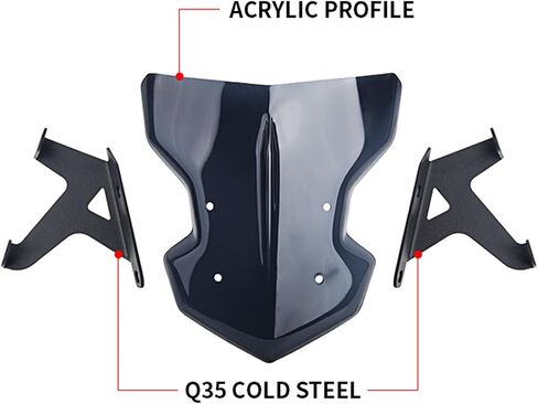 دراجة نارية طبيعية لملحقات Yamaha 2017 2018 2019 2020 MT09 FZ09 Windshield Gray Dark MT-09 FZ-09 MT FZ 09 (Dark Gray) in Kuwait