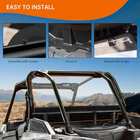 Clear Rear Windshield Compatible with 2014-2023 Polaris RZR XP 1000/ XP 4 1000 Accessories Lightly Rear Polycarbonate Windscreen Waterproof Dustproof Rear Window in Saudi Arabia