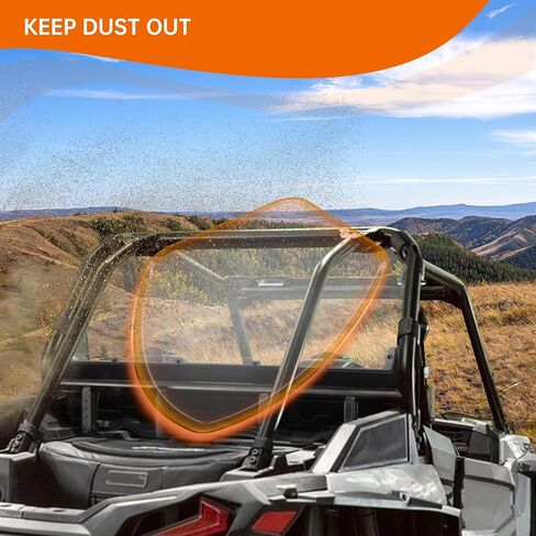 Clear Rear Windshield Compatible with 2014-2023 Polaris RZR XP 1000/ XP 4 1000 Accessories Lightly Rear Polycarbonate Windscreen Waterproof Dustproof Rear Window in Saudi Arabia