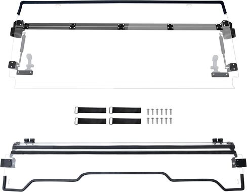 3-IN-1 Flip Up Windshield for Honda Pioneer 1000-3 1000-5 1000-6 2016-2025, 1/5" Hard Coated PC Adjustable Windscreen for Pioneer 1000 Accessories, Open/Vented/Closed, Installation Video in Saudi Arabia