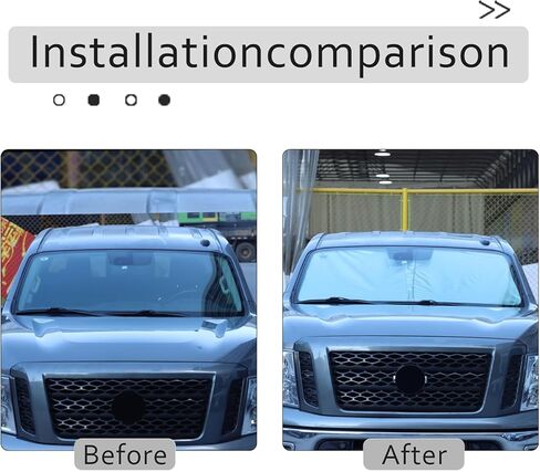 Windshield Sunshade Fit for Nissan Titan 2013-2019 Front Window Sun Shade Foldable Reflective Sun Visor Custom Sunscreen UV Blocker Privacy Protector HeatShield Keep Your Car Cooler (Silver) in Saudi Arabia