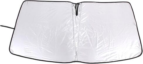 Windshield Sunshade Fit for Nissan Titan 2013-2019 Front Window Sun Shade Foldable Reflective Sun Visor Custom Sunscreen UV Blocker Privacy Protector HeatShield Keep Your Car Cooler (Silver) in Saudi Arabia
