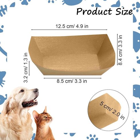 Disposable Pet Food Bowls, Thickened Disposable Pet Bowls, 50pcs Pet Disposable Feeding Bowls for Wet and Dry Food, Kitten, Puppy (8.34in x 5.9in) in Saudi Arabia