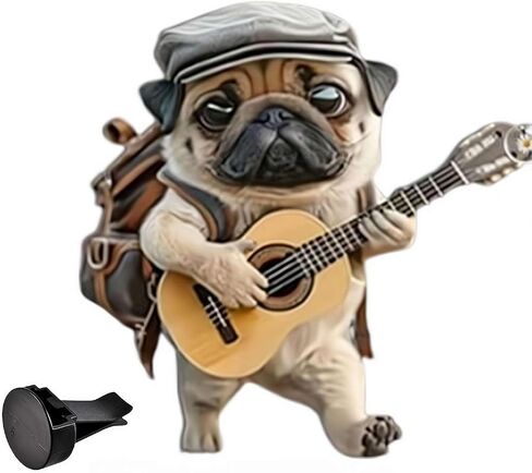 Pug Pug Car Air Vate Diffuser - 2d أكريليك لطيف الكلب العطرية مقطع لتنفيس السيارة ، وتثبيت سهلة ، التعبير المرح ، لا حاجة للبطارية (النمط ج) in Saudi Arabia