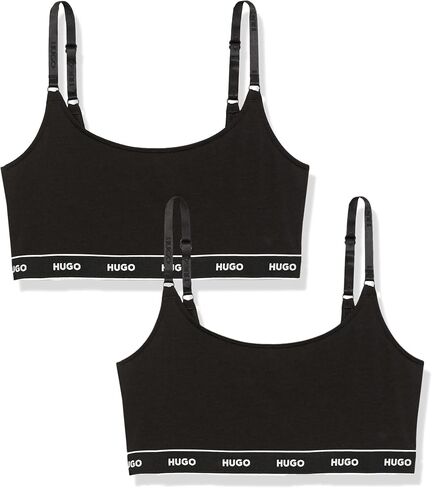 Hugo Women's 2-Pack Logo Logo Cotton Stretch Bralettes in Kuwait