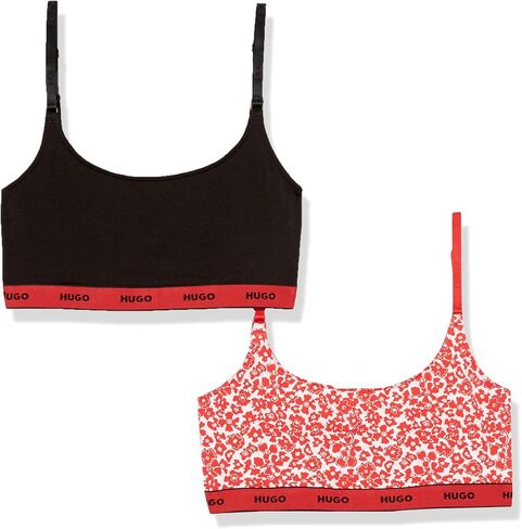 Hugo Women's 2-Pack Logo Logo Cotton Stretch Bralettes in Kuwait