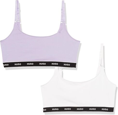 Hugo Women's 2-Pack Logo Logo Cotton Stretch Bralettes in Kuwait