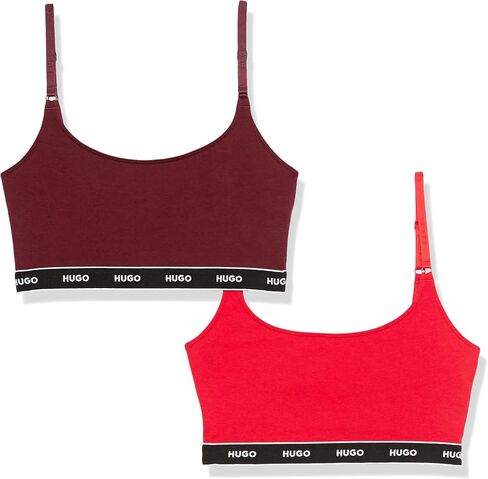Hugo Women's 2-Pack Logo Logo Cotton Stretch Bralettes in Kuwait