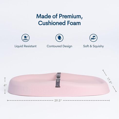 Upseat Baby Changing Pad, Non-Slip Grippy Design, Premium Cushioned Foam, Contoured for Comfort, Waterproof and Easy-to-Clean, Liquid-Resistant (Coconut) in Saudi Arabia