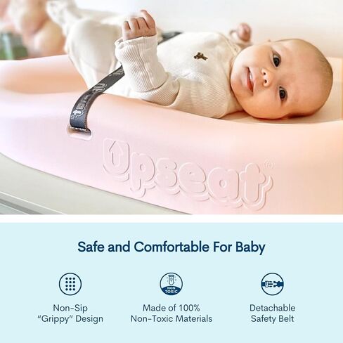 Upseat Baby Changing Pad, Non-Slip Grippy Design, Premium Cushioned Foam, Contoured for Comfort, Waterproof and Easy-to-Clean, Liquid-Resistant (Coconut) in Saudi Arabia