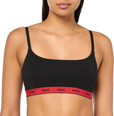 HUGO Women's 2-Pack Repeat Logo Cotton Stretch Bralettes in Saudi Arabia
