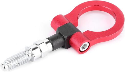 Yctze Towing Hook, Car Auto Trailer Aluminum Alloy Front Tow Hook Towing Ring for E Series Red, Silver, Black (Red) for Towing Eye Transit Connect Tow Hook Tow Hook Ring Screw in Saudi Arabia