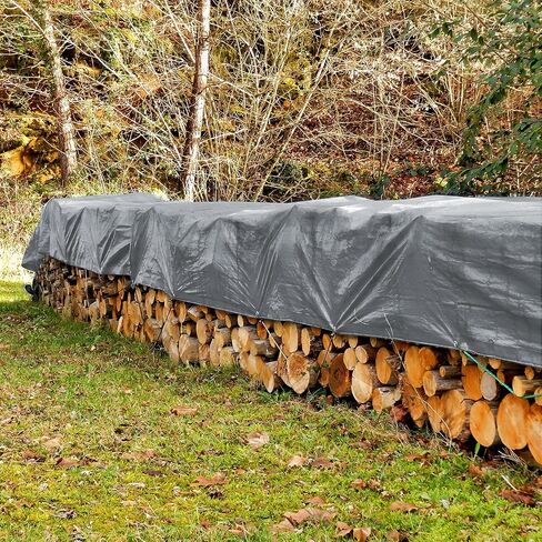 16 MIL Thick Ultra Heavy Duty White Tarp 7' x 12' (True Size) 3ply Waterproof 9.5 oz UV Protected Multipurpose Protective Cover Rain Tarpaulin in Kuwait