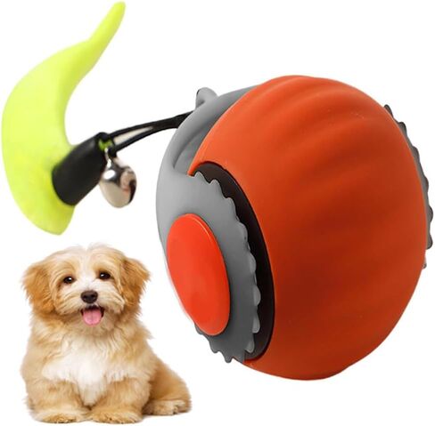 2 Pack Automatic Moving Dog Toy Ball,Smart Interactive Cat Toy Ball with Tail&Interactive Sensor,Cat Toy speedys Tail 2.0 (Orange & Blue) in Saudi Arabia