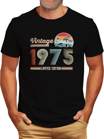 عتيقة 1975 T قمصان 50 هدايا عيد ميلاد له ولدت الأساطير في عام 1975 هدايا عيد ميلاد الرجعية للرجال in Kuwait