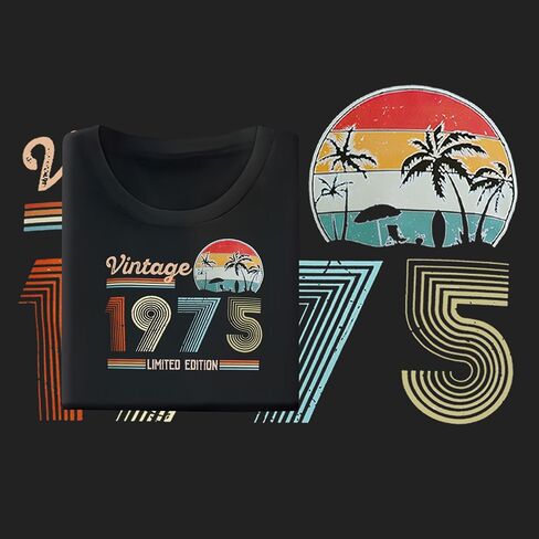 عتيقة 1975 T قمصان 50 هدايا عيد ميلاد له ولدت الأساطير في عام 1975 هدايا عيد ميلاد الرجعية للرجال in Kuwait