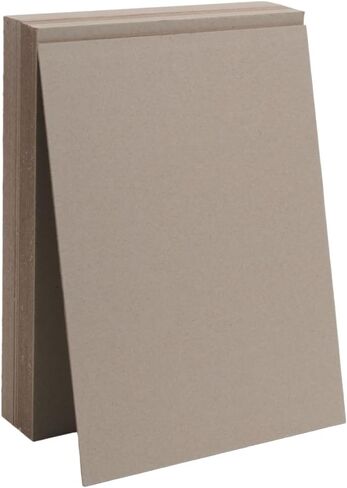 Fingerinspire 24 PCS Book Board 80pt 2mm لوحات رمادية رمادية فاتحة لوحات لوحة Chipboard Rectangle Kraft Papers Chip Sheets لوازم الكتب لغطاء مواد ربط الكتب (12.5 × 10 بوصة) in Kuwait