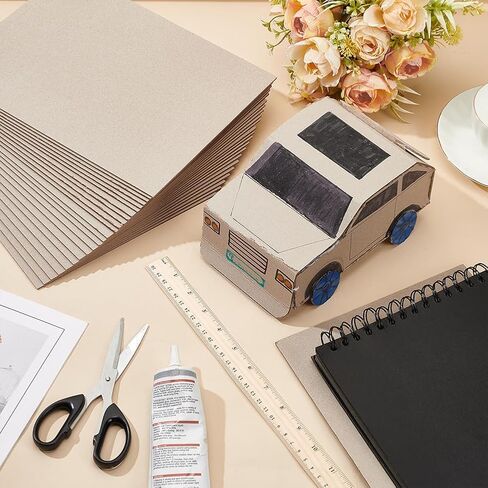 Fingerinspire 24 PCS Book Board 80pt 2mm لوحات رمادية رمادية فاتحة لوحات لوحة Chipboard Rectangle Kraft Papers Chip Sheets لوازم الكتب لغطاء مواد ربط الكتب (12.5 × 10 بوصة) in Kuwait
