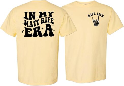 Matt Rife Era Pront and Back Print Comfort Colors Short Sleeve Tee Unisex in Kuwait