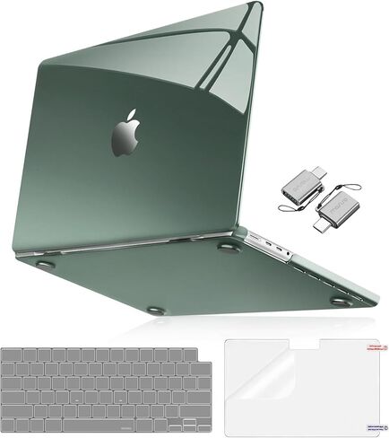 Moseso متوافق مع MacBook Pro 14 بوصة الحالة 2025-2021 M4 M3 M1 M1 A3112 A3185 A3401 A2918 A2992 A2779 A2442 ، تجاوزت Case Natural Hard Case & Keyboard Skin & Type C ، Crystal Black in Saudi Arabia