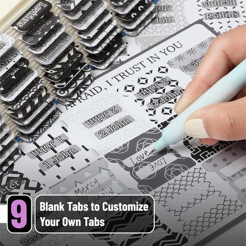 Mr. Pen- Bible Tabs, 75 Tabs, Tulip Touch, Laminated Bible Tabs for Women and Men, Bible Tabs for Study Bible, Bible Index Tabs, Bible Book Tabs, Bible Labels Tabs, Mr Pen Bible Tabs in Saudi Arabia