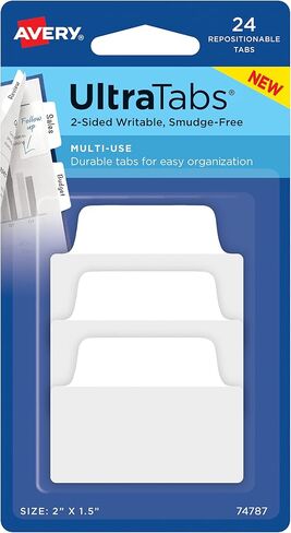 Avery Multi-Use Ultra Tabs, 2" x 1.5", Holographic Sunset Ombré Colors, 18 Repositionable Page Tabs (74148) in Saudi Arabia