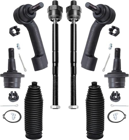Detroit Axle-Front 8pc Suspension Kit for Ford 2007-2014 Expedition Lincoln Navigator ، 2009-2014 F-150 ، 4 Tie Rod Ends 2 Boots 2 Lower Ball Combints 2009 2008 2012 2013 Replace in Saudi Arabia