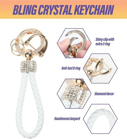 ESEWALAS Bling Car Key Fob Case,Car Key Fob Cover Key Case Shell,Car Remote Smart Key Protector Holder,TPU Key Case with Keychain Lanyard,Keyless Remote Key Fob Shell (for Vw a) in Kuwait