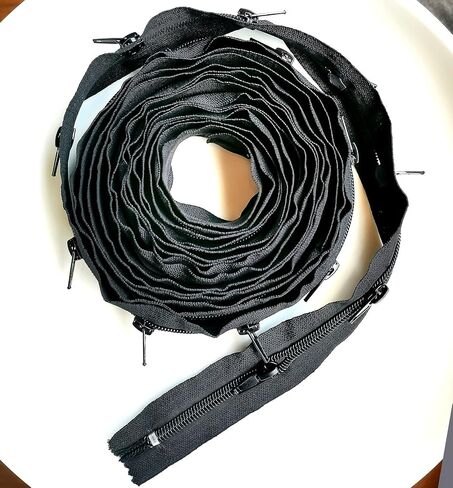 JOSDIOX #5 Blue Nylon Coil Sewing Zippers by The Yard Bulk Replacement Sewing Zipper Tape 5 Yards with 15 Pcs Lock Zipper Sliders and Zipper Pull for DIY Tailor Sewing Craft Bag Coat Jackets(Blue) in Kuwait