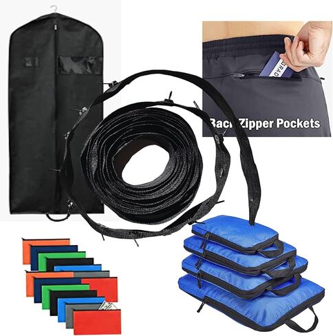 JOSDIOX #5 Blue Nylon Coil Sewing Zippers by The Yard Bulk Replacement Sewing Zipper Tape 5 Yards with 15 Pcs Lock Zipper Sliders and Zipper Pull for DIY Tailor Sewing Craft Bag Coat Jackets(Blue) in Kuwait