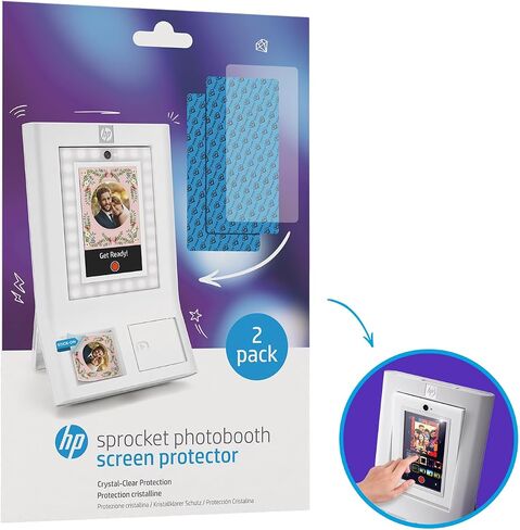 HP Sprocket Photobooth Screen Protector - 9H High-Transparency, Scratch-Resistant Screen Protector Exclusively for Use with HP Sprocket Photobooth in Saudi Arabia