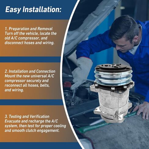 Universal Air Conditioner A/C Compressor with Clutch for Sanden 508 2PK Style, 2 Groove V-Belt, Chromed -OE HC5001C 6664, 6668, QP5H14, 75R8382Q in Saudi Arabia