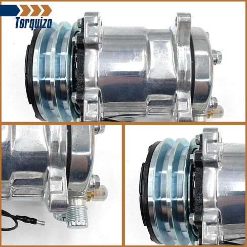 Universal Air Conditioner A/C Compressor with Clutch for Sanden 508 2PK Style, 2 Groove V-Belt, Chromed -OE HC5001C 6664, 6668, QP5H14, 75R8382Q in Saudi Arabia