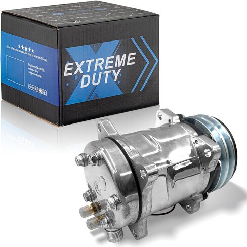 Universal Air Conditioner A/C Compressor with Clutch for Sanden 508 2PK Style, 2 Groove V-Belt, Chromed -OE HC5001C 6664, 6668, QP5H14, 75R8382Q in Saudi Arabia