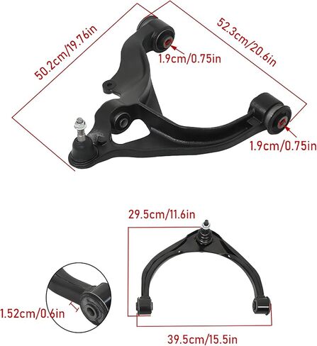 استبدال مجموعة تعليق الأسلحة العلوية والسفلية الأمامية لـ RAM 1500 2009-2012 4WD K643073 K643074 in Saudi Arabia