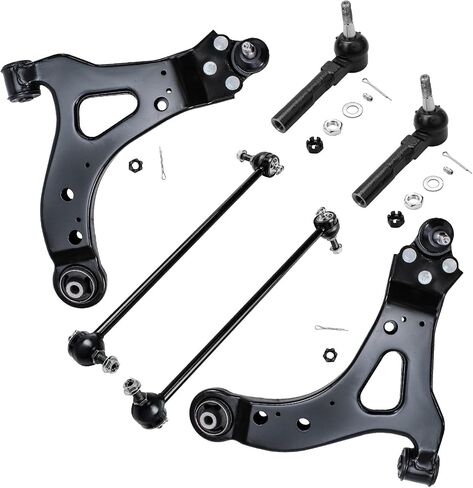 Detroit Axle - FWD Front Control Kit For 2005-2009 Chevrolet Uplander Pontiac Montana 2006 2007 2008 ، 2 lower control chomins w/all ball rots ، اثنين من قضبان التعادل الخارجية ، 2 روابط شريط التأثير in Saudi Arabia