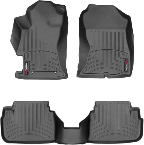 WeatherTech Custom Fit FloorLiners for Subaru Crosstrek, Impreza - 1st & 2nd Row (441107-1-2), Black in Saudi Arabia