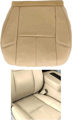 SecosAutoparts Driver & Passenger Side Bottom & Top Lean Back Leather Seat Cover Tan Compatible with Chevy Silverado GMC Sierra Tahoe Suburban Avalanche Yukon 2007-2014 in Saudi Arabia