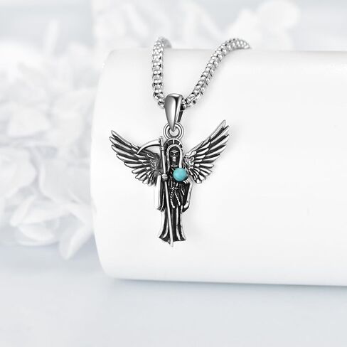 Patron Saint Medals Necklace 925 Sterling Silver Amulet Pendant Medallion Medal Jewelry Gifts for Men Women in Saudi Arabia