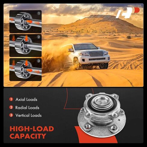 A-Premium Front Wheel Bearing and Hub Assembly Compatible with BMW 745i & 745Li 2002-2005, 750i & 750Li 2006-2008, 760i 2004-2006, 760Li 2003-2008, Alpina B7 2007-2008 in Saudi Arabia