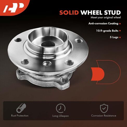A-Premium Front Wheel Bearing and Hub Assembly Compatible with BMW 745i & 745Li 2002-2005, 750i & 750Li 2006-2008, 760i 2004-2006, 760Li 2003-2008, Alpina B7 2007-2008 in Saudi Arabia